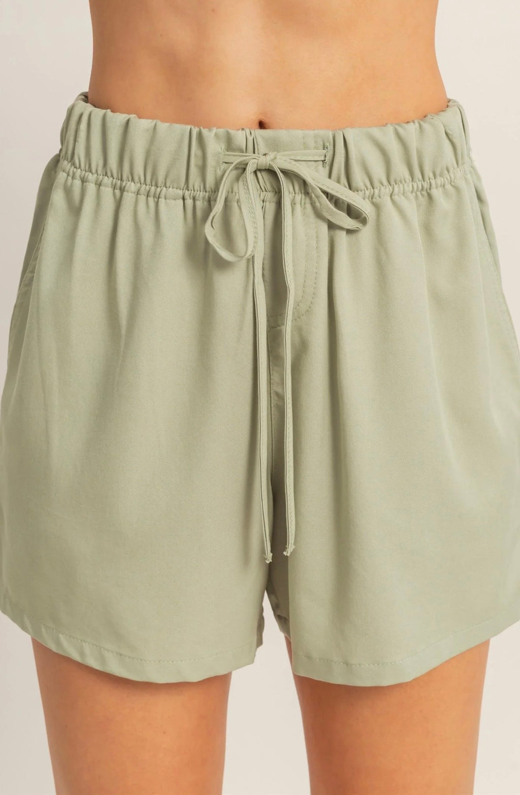 Elastic Waist Drawstring Shorts
