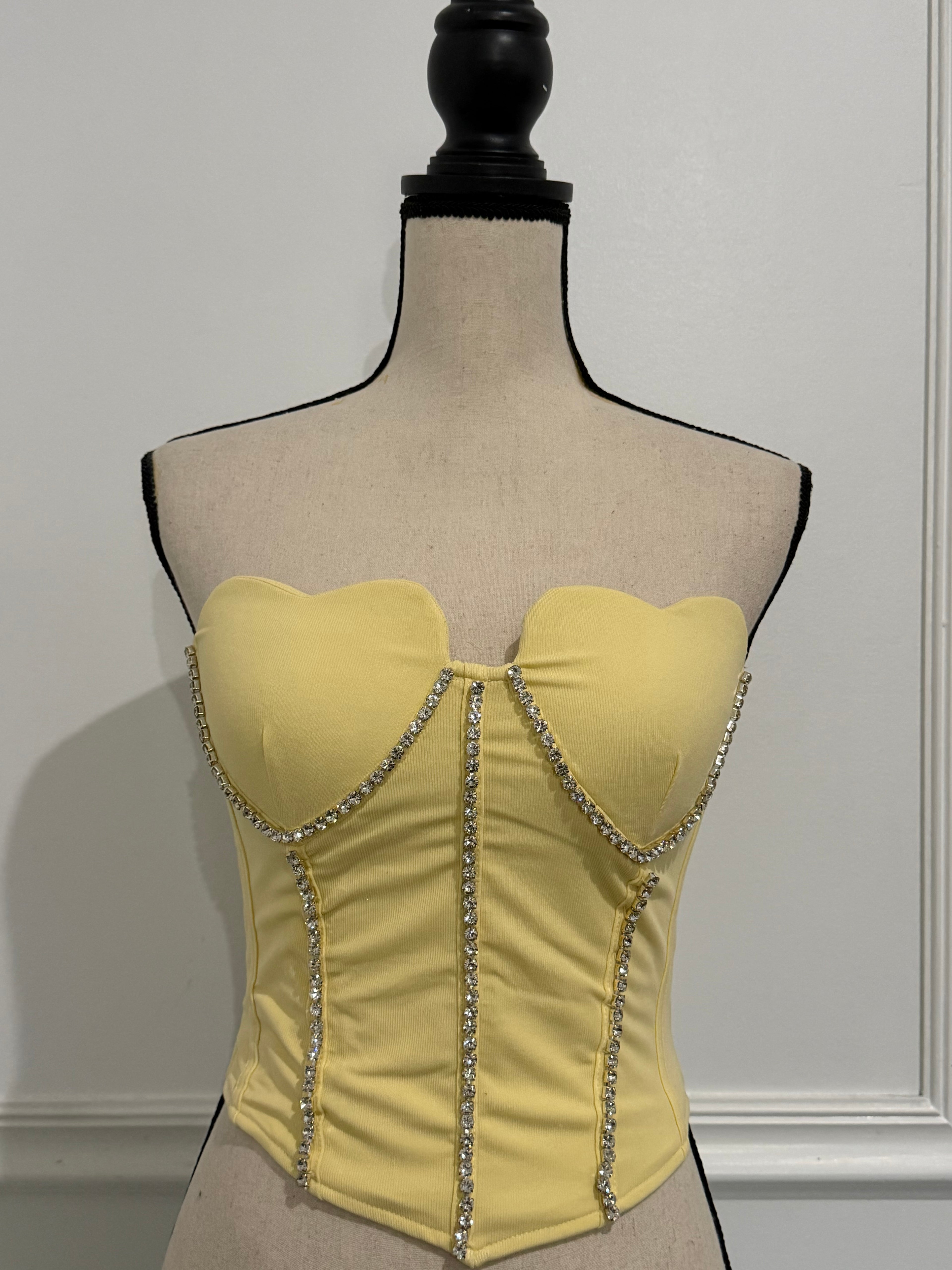 Rhinestone Corset Top