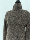 ZARA Woman Brown & Black Textured Turtleneck Sweater – Size Small (FIT LIKE MEDIUM )