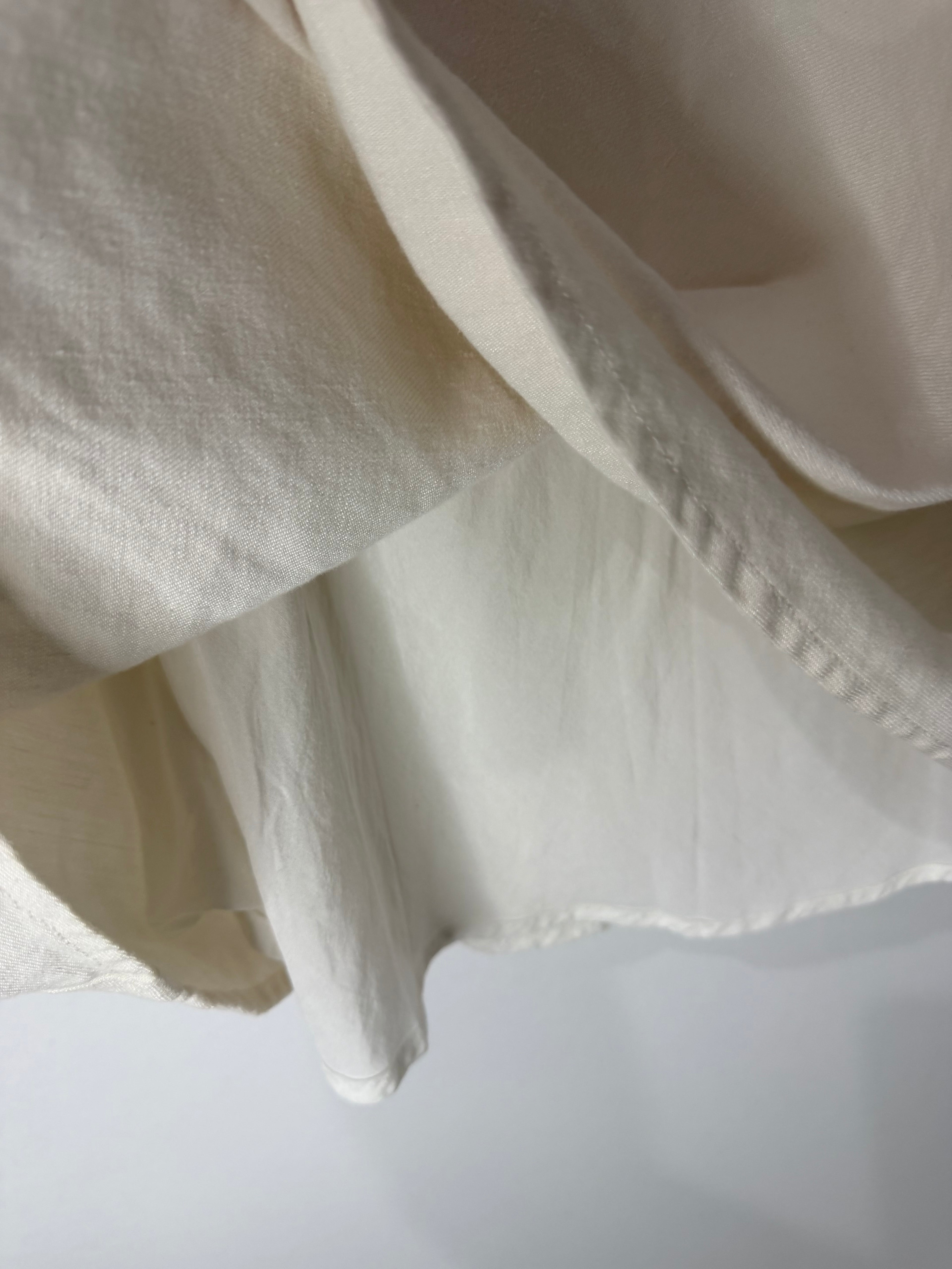 Ivory Woven Maxi Skirt – Linen Look ,Double layered & non-sheer. 🤍