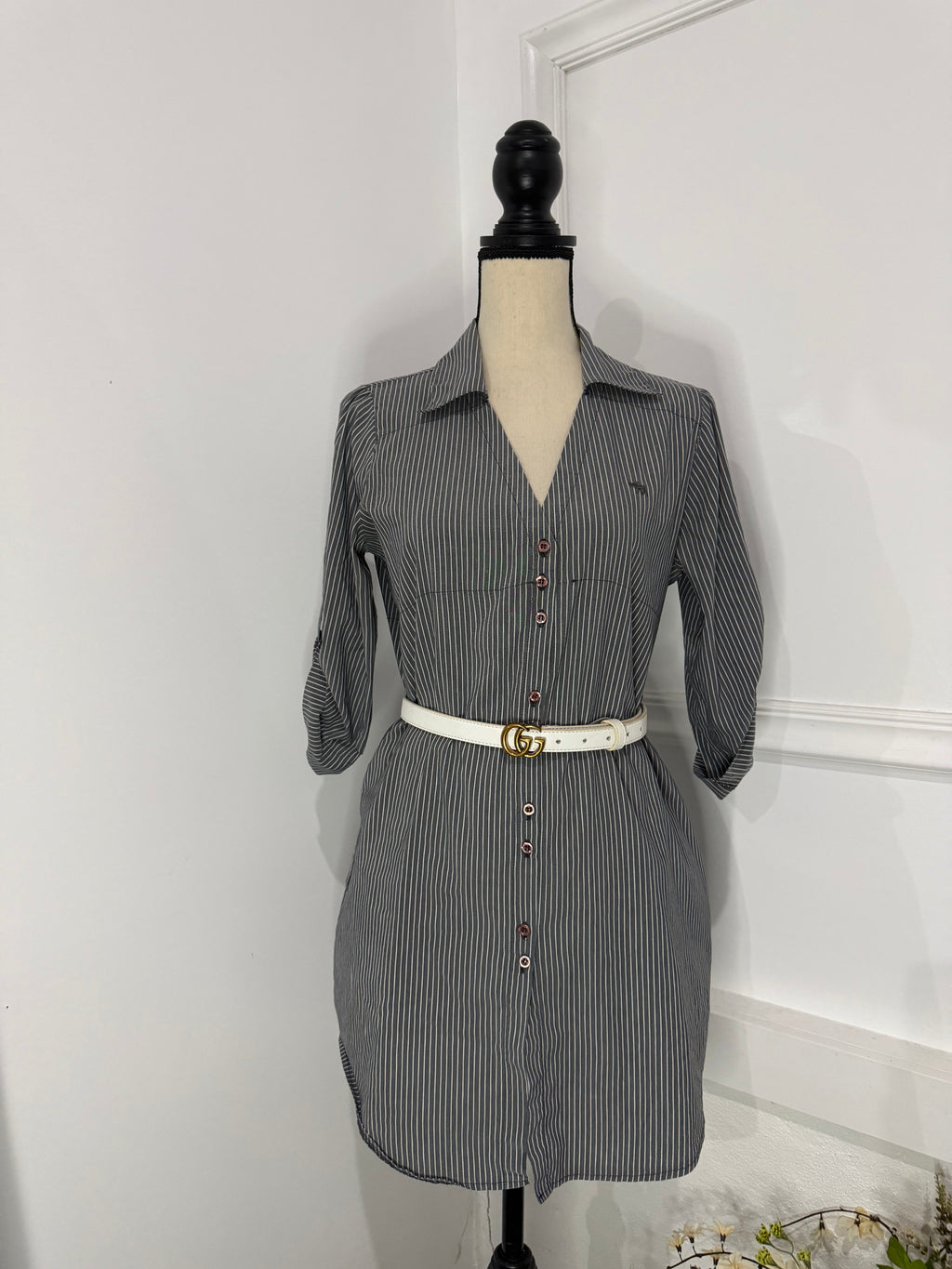 Abercrombie & Fitch Striped Shirt Dress - preloved