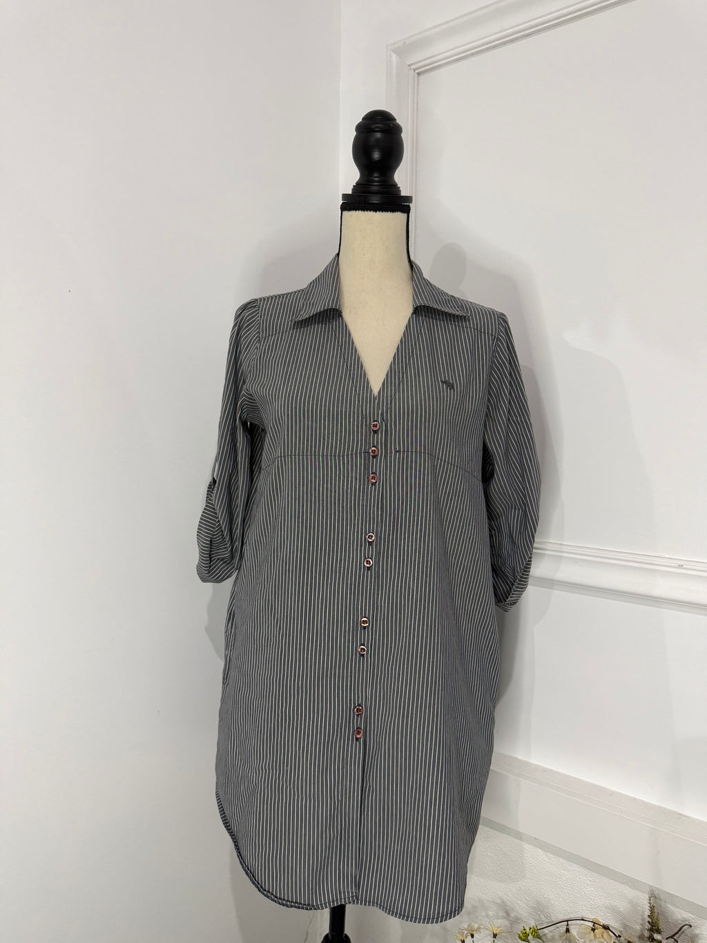 Abercrombie & Fitch Striped Shirt Dress - preloved