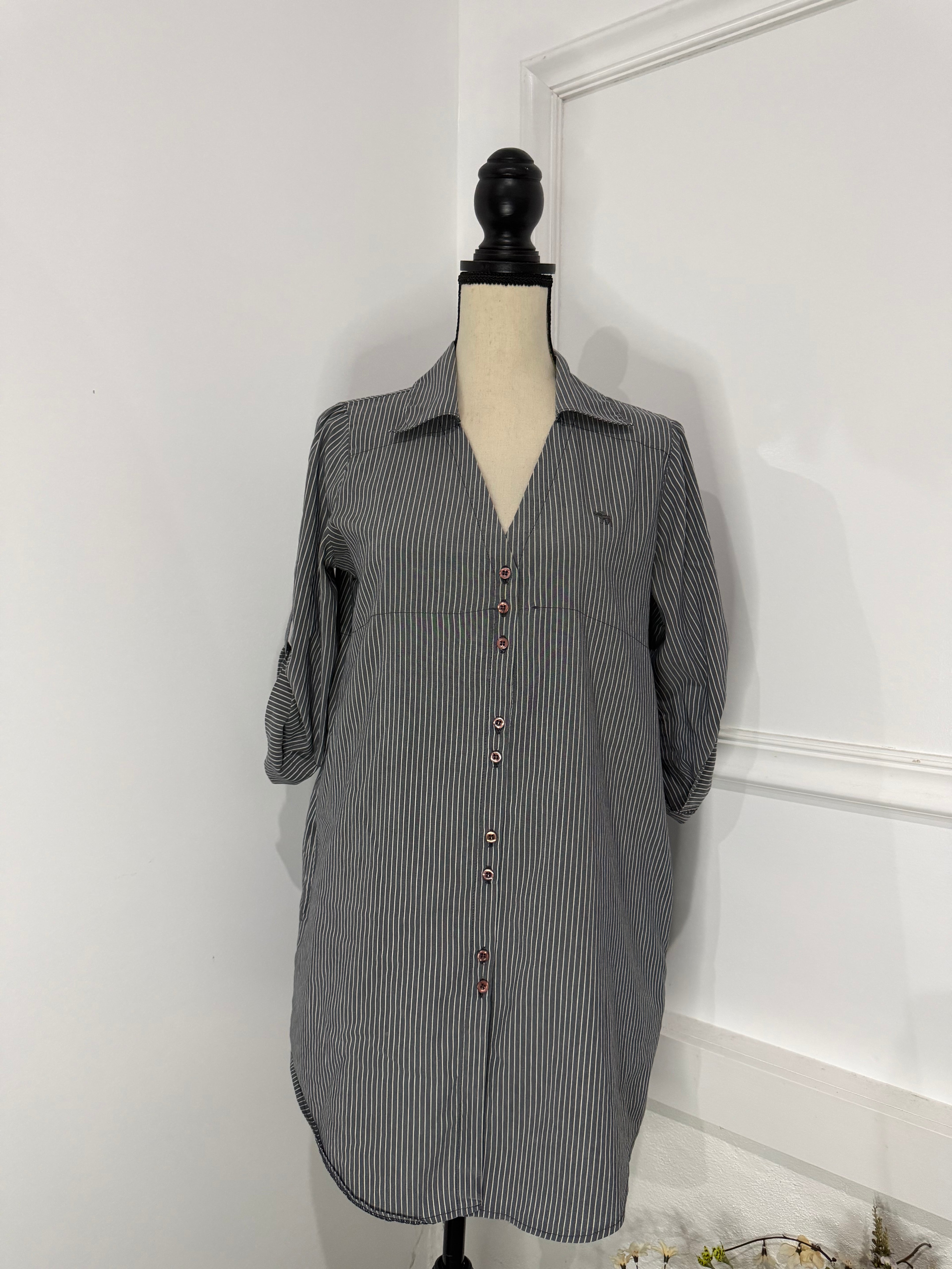 Abercrombie & Fitch Striped Shirt Dress - preloved