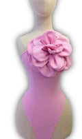 One Shoulder Floral Body – Pink 🌸✨