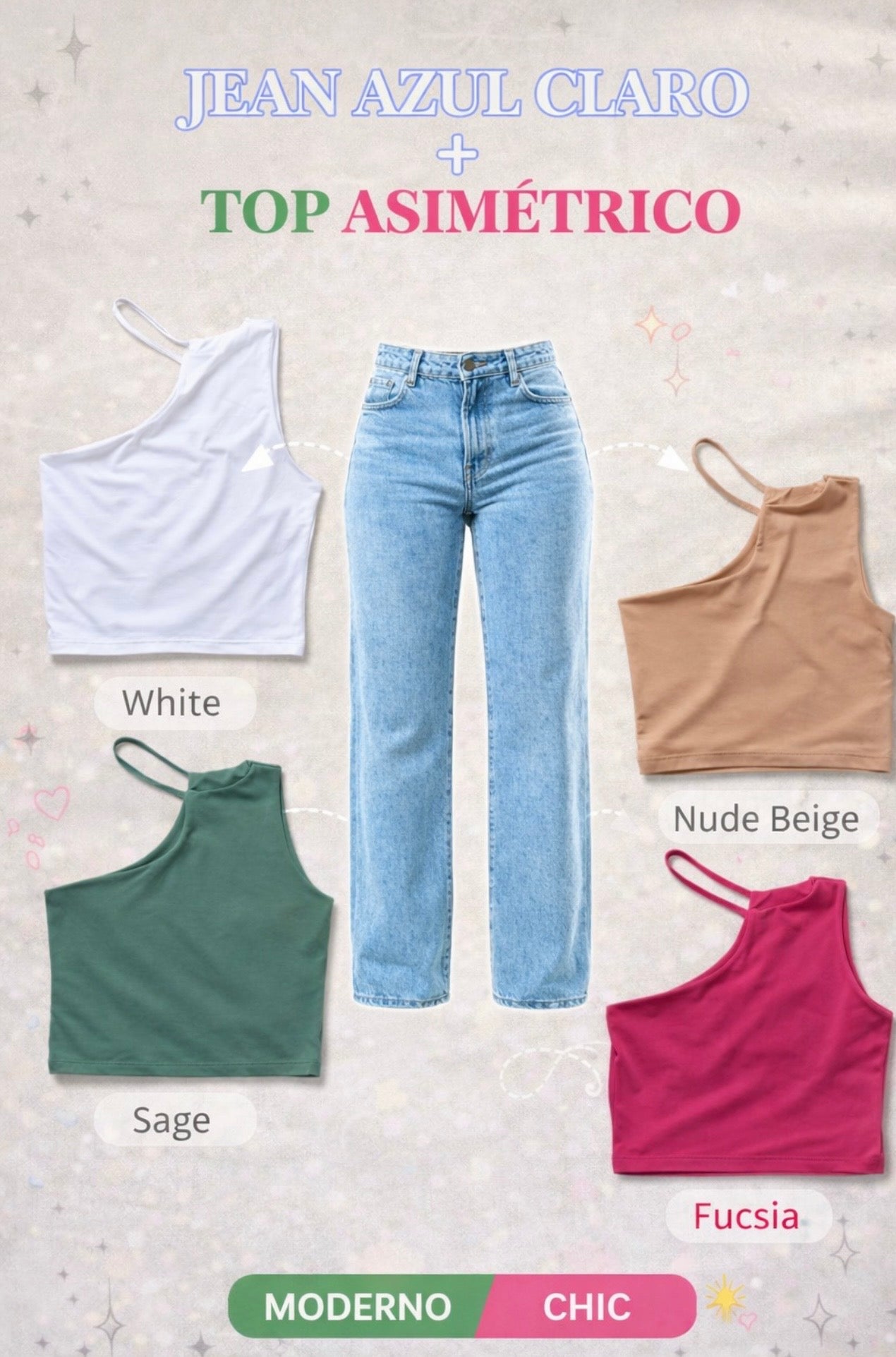 Asymmetrical One Shoulder Top(color sage )