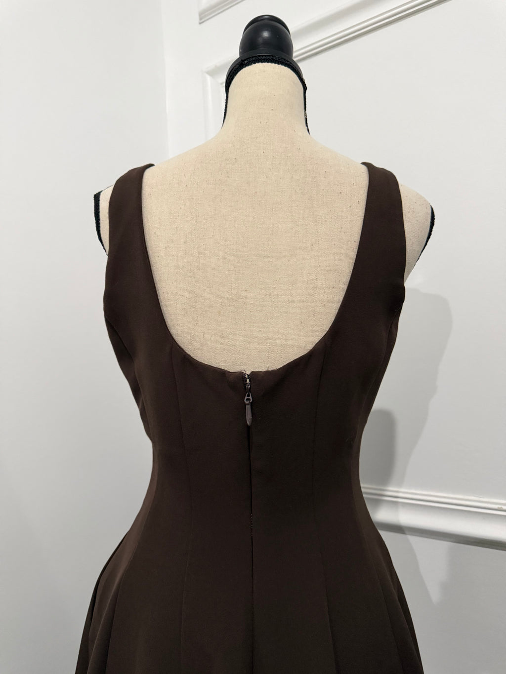 Rare London Chocolate Brown Fit & Flare Skater Dress – Size 6(New No Tag)