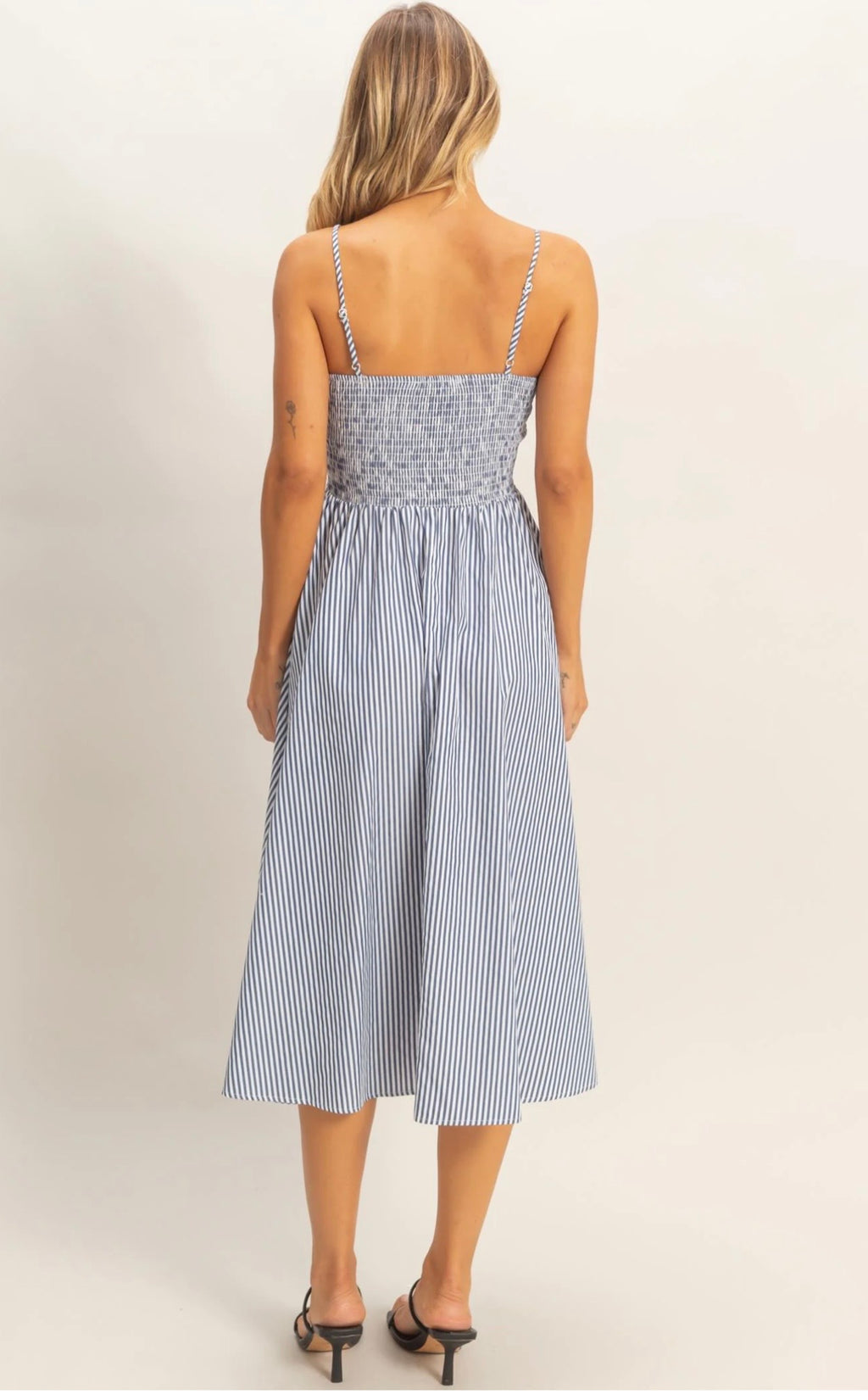 Striped Spaghetti Strap Dress