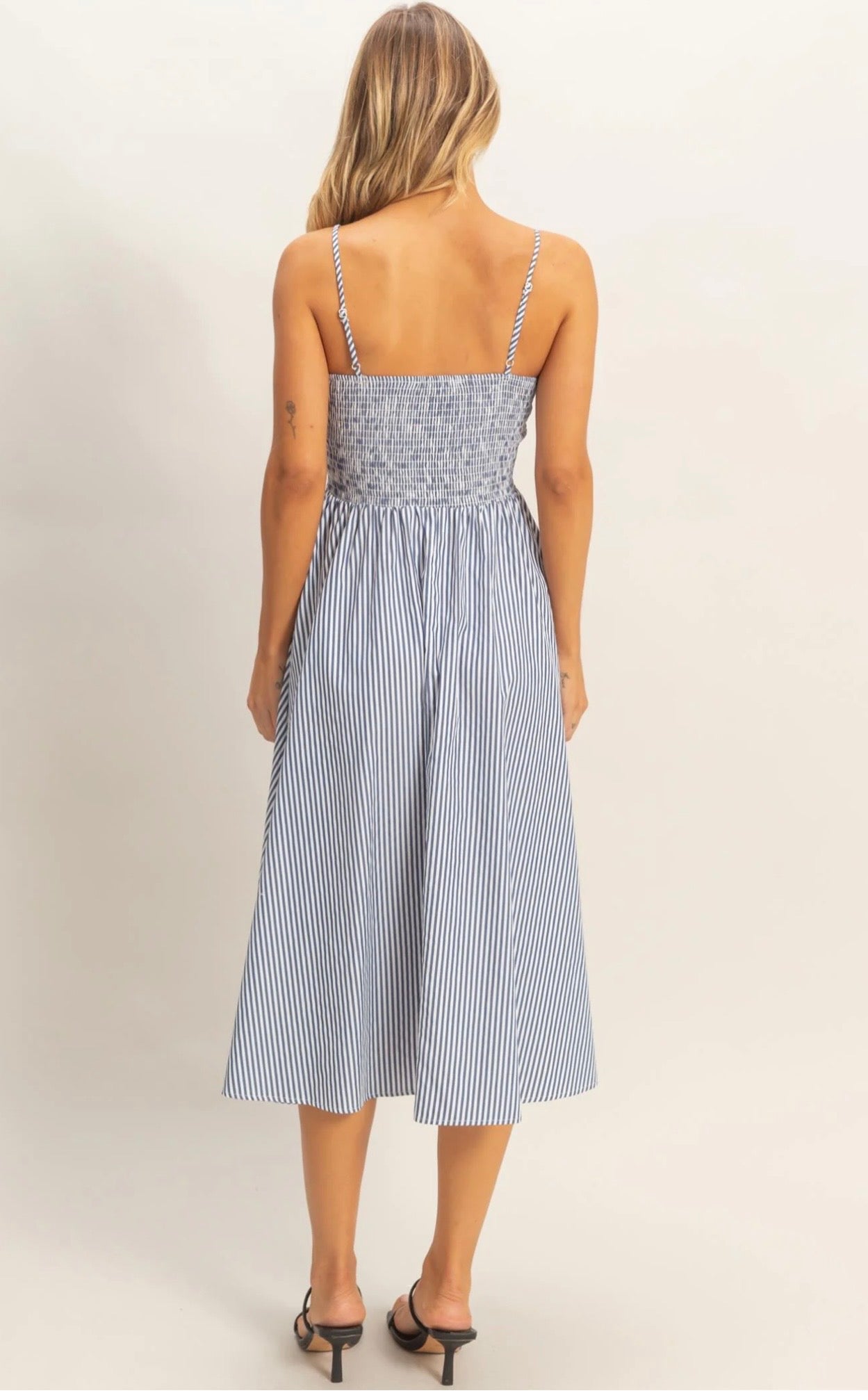 Striped Spaghetti Strap Dress