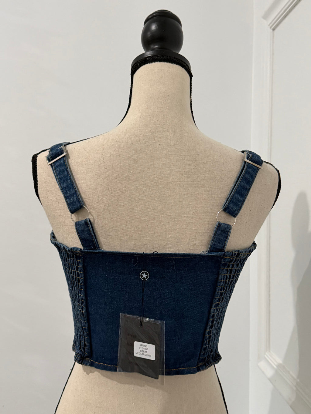 Top Corset Denim Corto