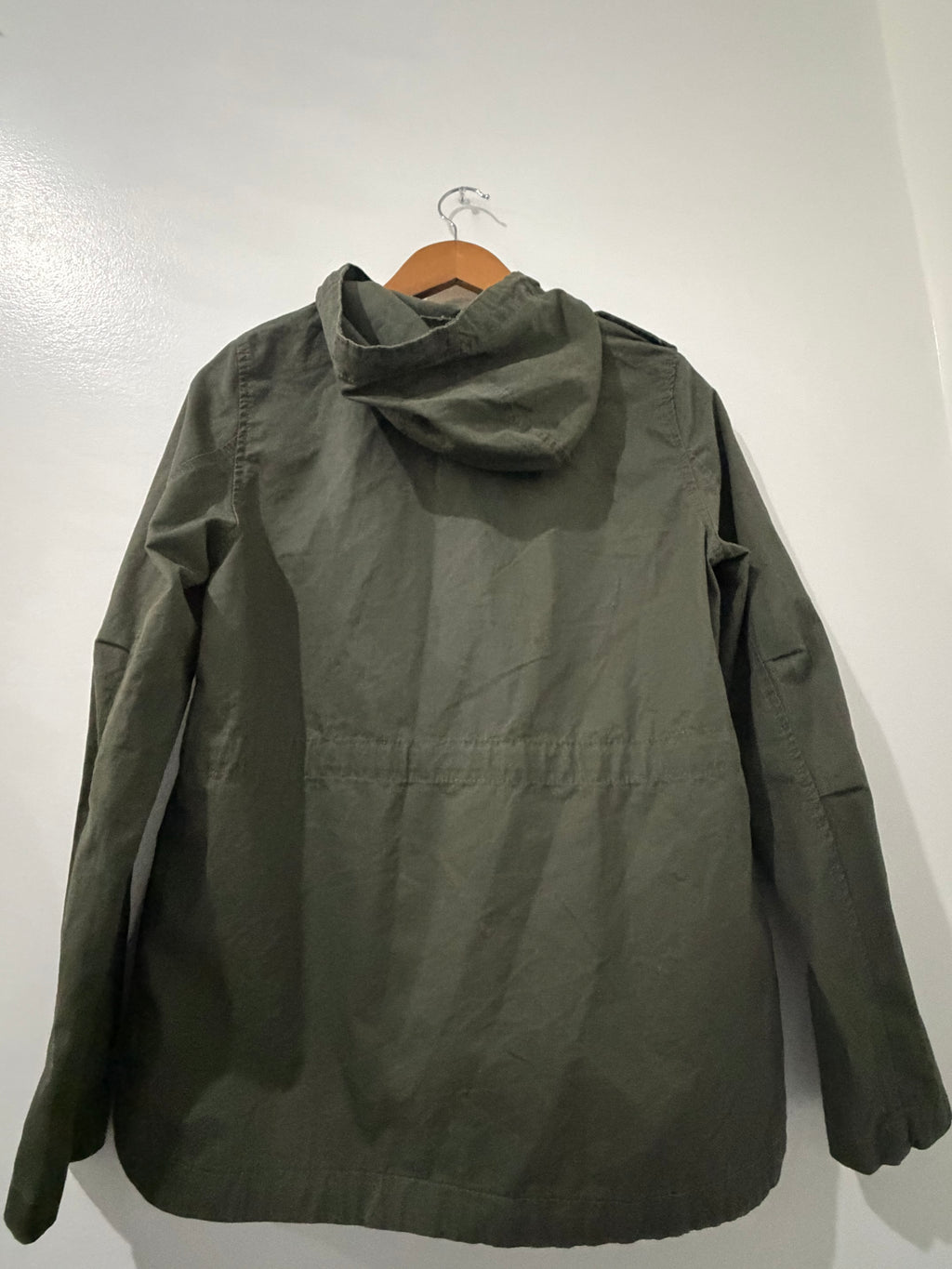 Love Tree Olive Green Utility Hooded Jacket – Size Small
