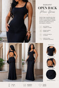 Elegant Open Back Maxi Dress 🖤✨