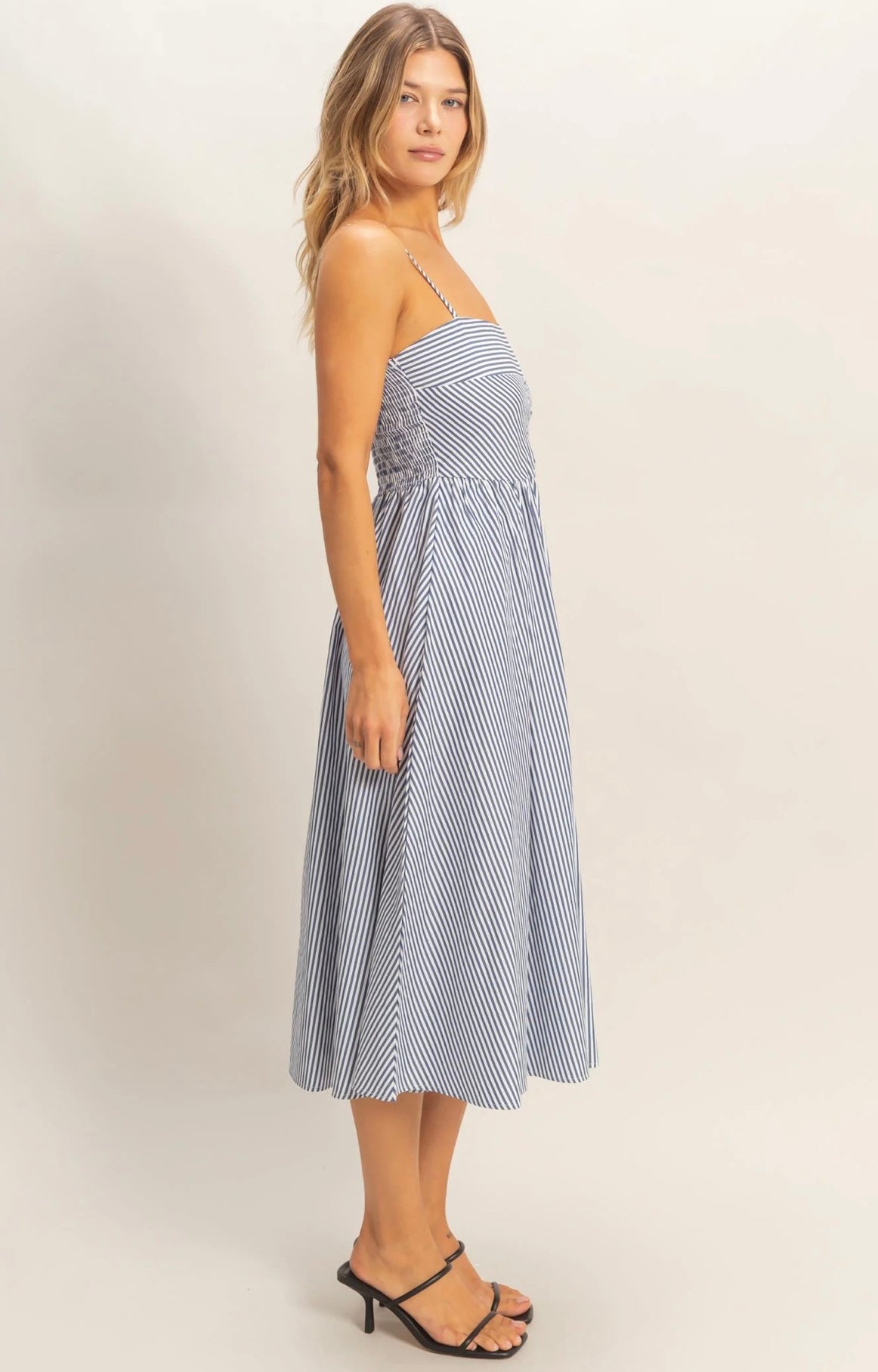 Striped Spaghetti Strap Dress