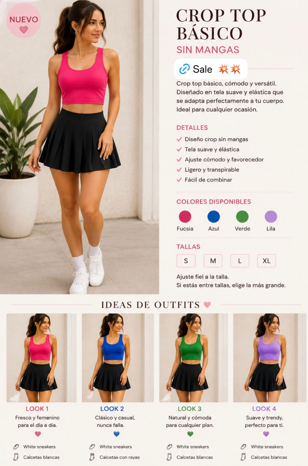 Classic Black Skort