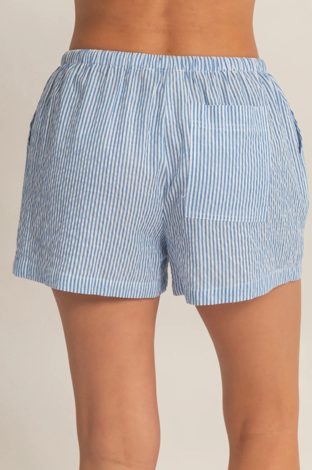 Striped Drawstring Waist Shorts