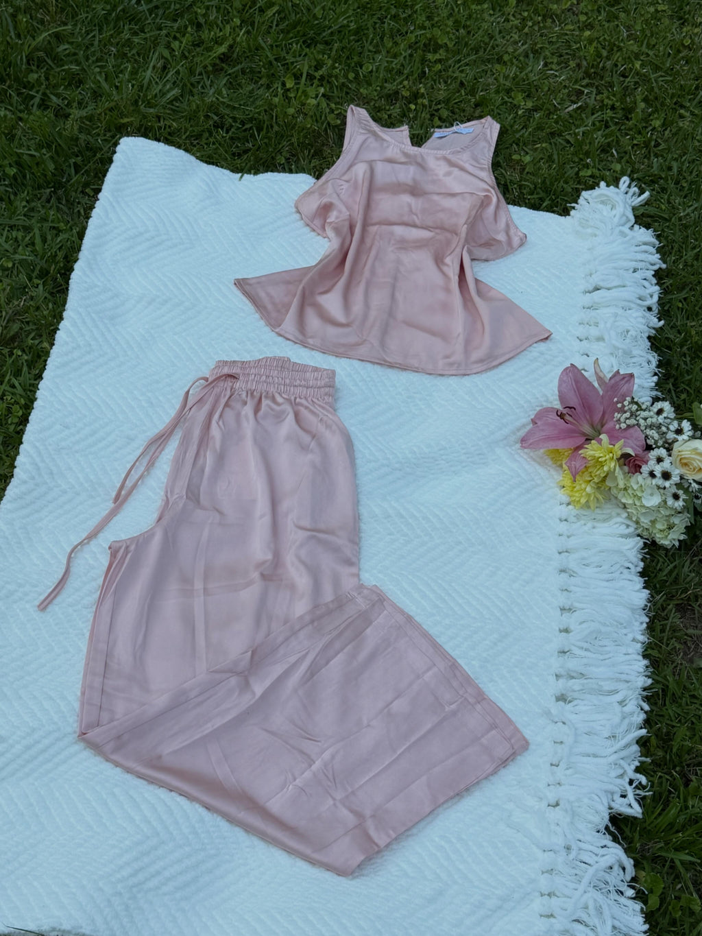 💖 BLUSH SATIN SET ✨