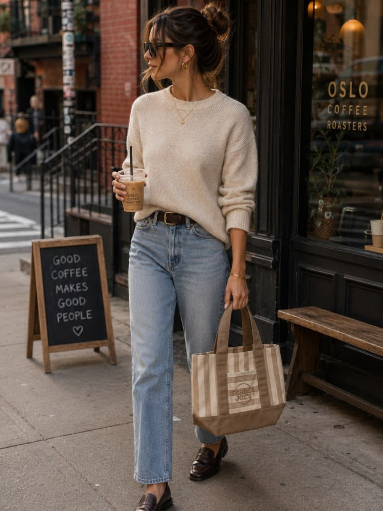 Banana Republic Ivory Crew Neck Sweater – Size Medium